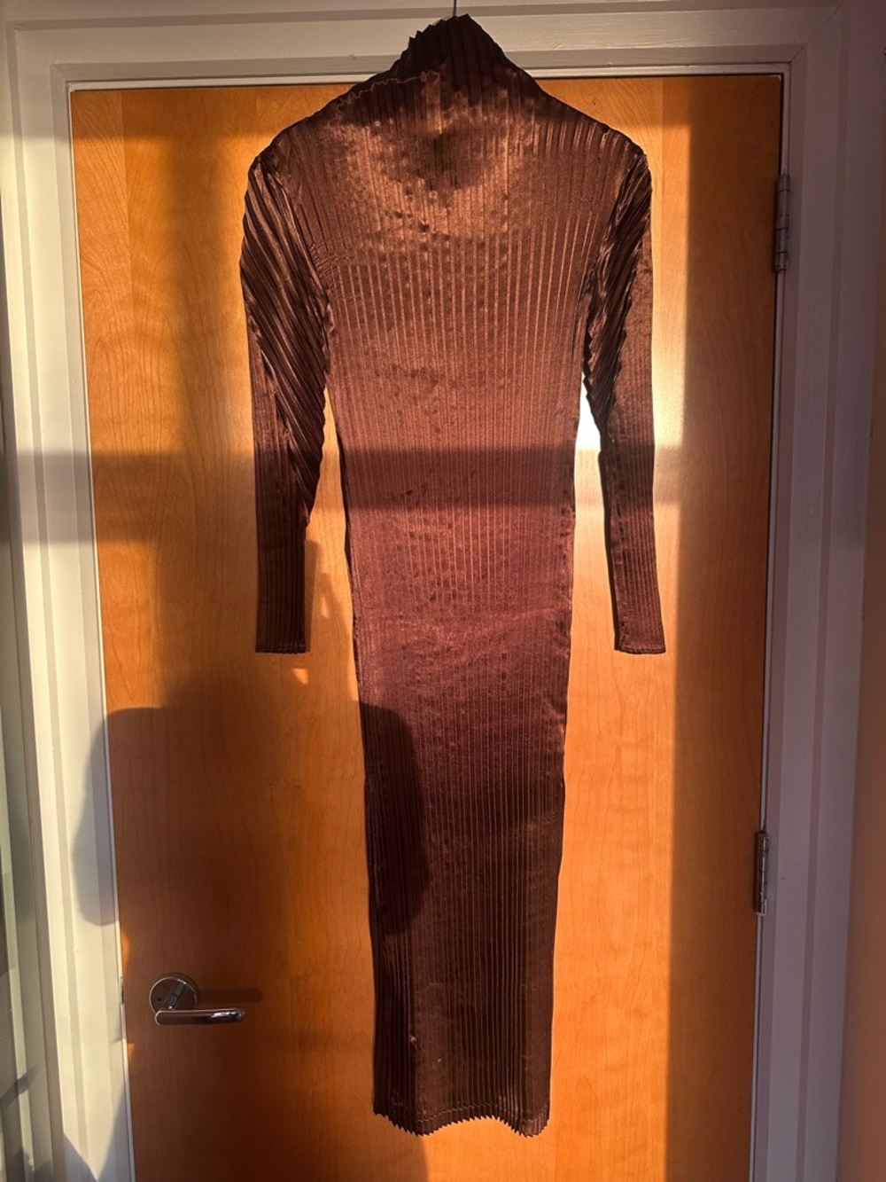 Nin Studio Long Sleeve Midi Dress in Chocolate